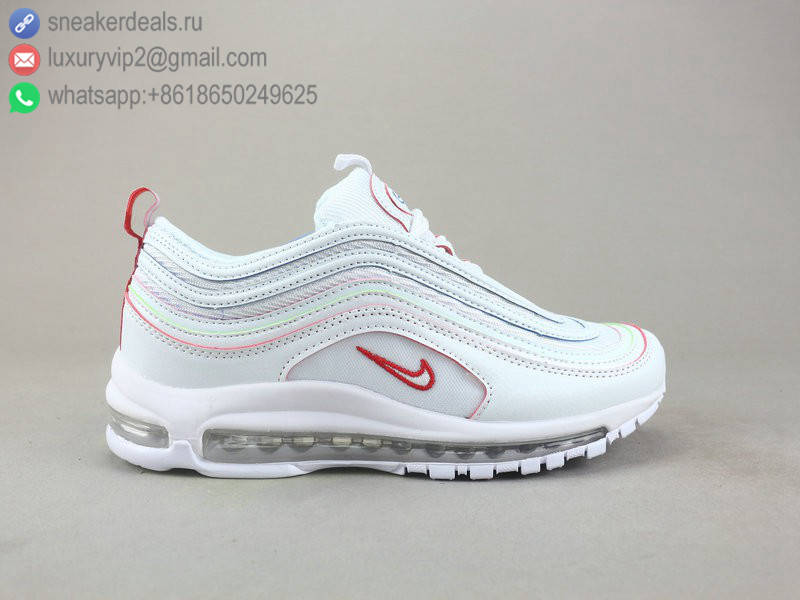 NIKE AIR MAX 97 WHITE RED UNISEX RUNNING SHOES